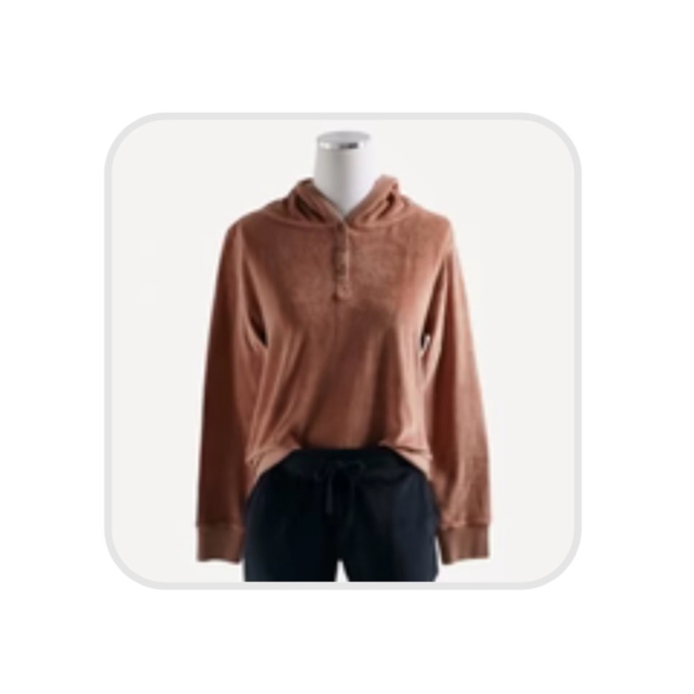 Kate Quinn Cedar Velour Henley Hoodie